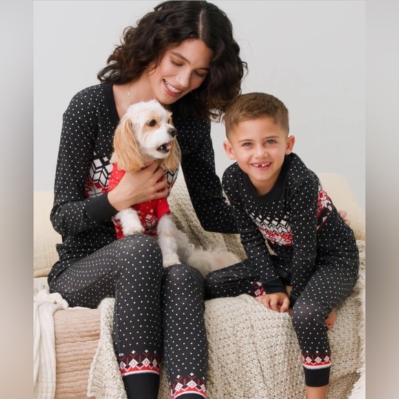 Hanna Andersson Other - Holiday HannaJams Pajamas Set Black Fairisle 100% Cotton Women’s Sleepwear L